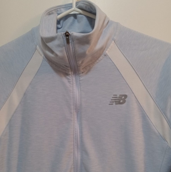 New Balance Size Small Light Blue Zip Up Sweater (S) - Picture 2 of 3